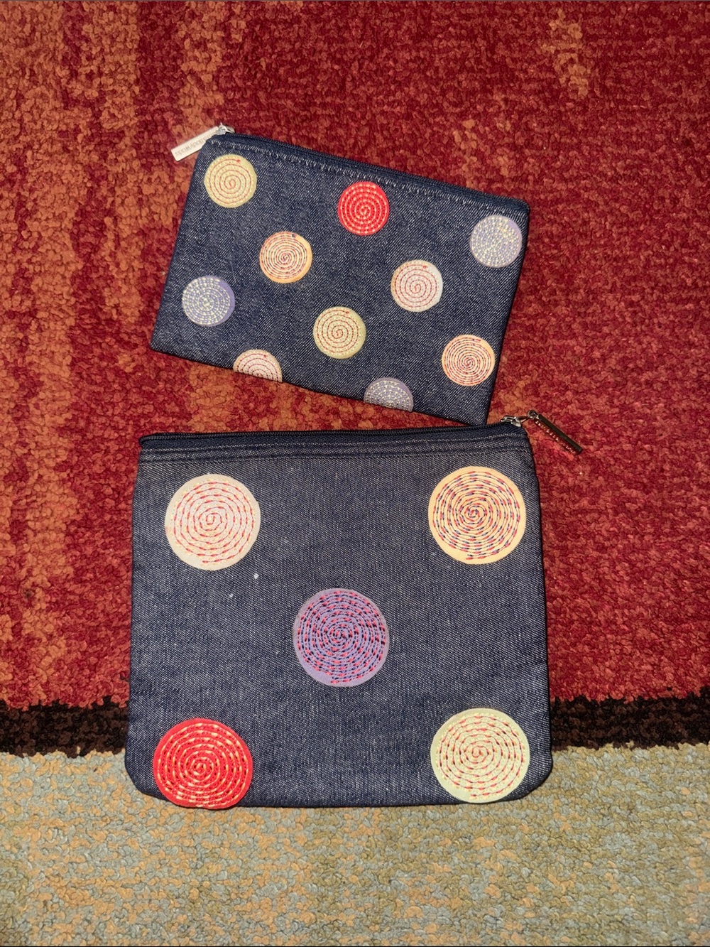 Bath & Body Works denim makeup bag set